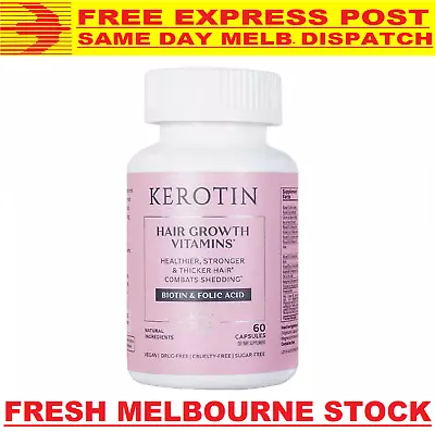 KEROTIN HAIR GROWTH VITAMINS Hair Loss DHT Blocker Supplement - FREE EXPRESS • $68.50