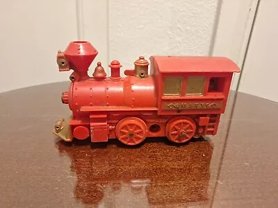 Vintage Marx Locomotive Battery Operated Christmas Train Red Plastic 7.5” Decor • $10.95