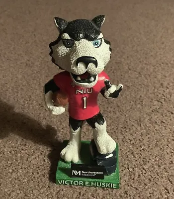 NIU Northern Illinois University Victor E Huskie Football Mascot Bobblehead RARE • $35