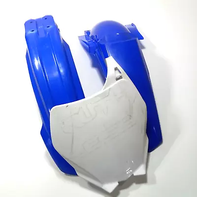 06-09 YZ450F Front Rear Fender Number Plate Plastics Fairing Blue White YZ250F • $64.99