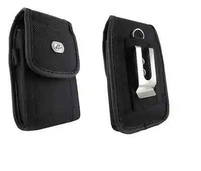 Canvas Belt Case Holster Pouch With Clip/Loop For Verizon LG Lucid 2 II VS870 • $12.03