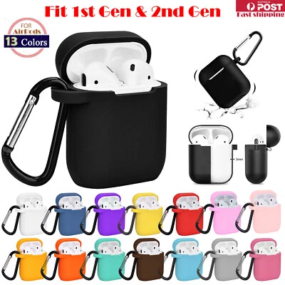 For Apple Airpods 1 & 2 Shockproof Silicon Slim Skin Charging Case Rubber Cover • $5.89