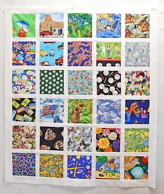 I-SPY Baby Quilt Top #474- Size 35  X 41 - I SPY ISPY LAP QUILT Toddler Quilt • $20