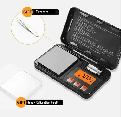 MINI 200g 0.01 DIGITAL POCKET SCALES JEWELLERY PRECISION ELECTRONIC WEIGHT NEW • $29.99