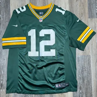 Nike Green Bay Packers Aaron Rodgers Stitched #12 NFL Jersey Men’s Size XL • $34.99