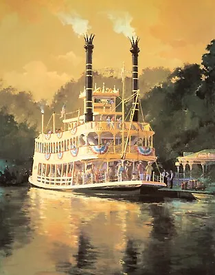 Disneyland Disney World Mark Twain Riverboat Print Poster  • $19.49