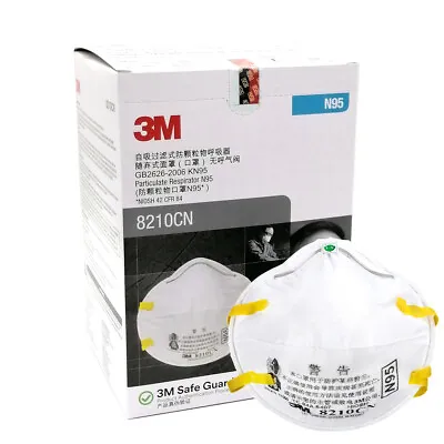 20PCS Box 3M Face Mask 8210CN 8210 CN N95 P2 Particulate Respirator • $75.99