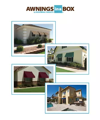 Awnings In A Box Traditional Manually Retractable Door/Wind Awning Easy Install • $299