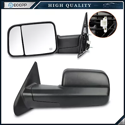 [Updated Style] For 03-08 Dodge Ram 1500 2500 3500 Power Heated Tow Mirrors Pair • $122.99