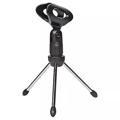 5Core Adjustable Desktop Microphone Stand Mini Tripod Tabletop Foldable Mic Clip • $7.99