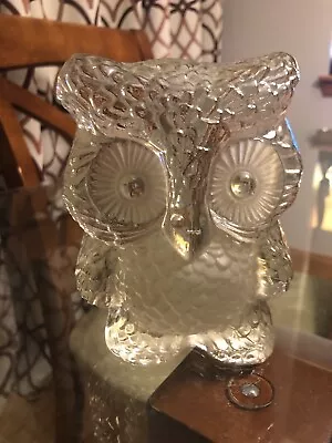 Viking Textured Glass Owl Decorative Paperweight • $29