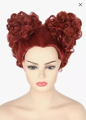 Costume Wig Red Curly Queen Elisabeth 1 Medium Tied Up • £18