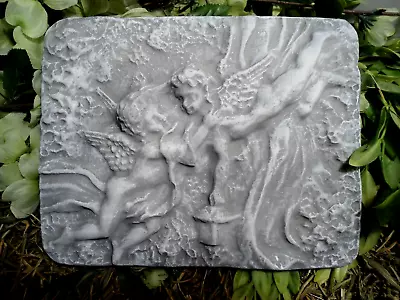 Angel Mold Plaster Concrete Cement Cherubs Plastic Mold 9  X 7.5  X 1/2  Thick • $23.95