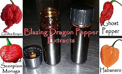 Organic Pepper Extract: Carolina Reaper/ Moruga Scorpion/ Ghost Pepper/ Habanero • $12