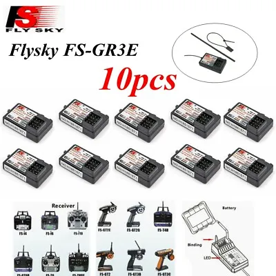1/2/4/10X FS-GR3E Flysky Upgraded 3CH 2.4G Receiver GT3B GR3C For RC Car Truck • £20.48