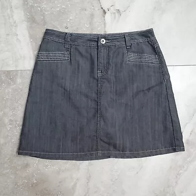 Baccini Skort Skirt Gray Denim 8 • $11.97