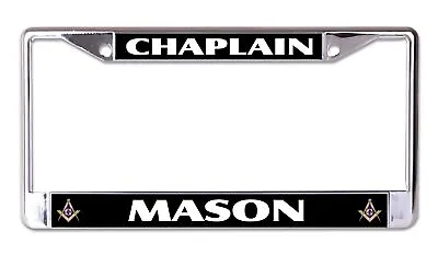 Chaplain Mason Chrome License Plate Frame • $22.99