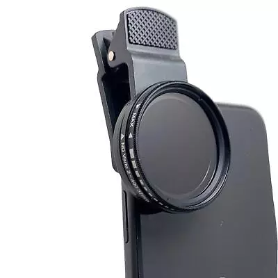 37mm Adjustable Phone Camera ND Lens Filter ND2‑400 Neutral Density Clip-On S • $19.49