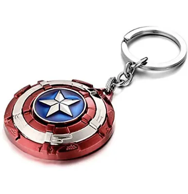 Captain America Shield Keychain With Spinning Star HOT ITEM!!! • $5.99