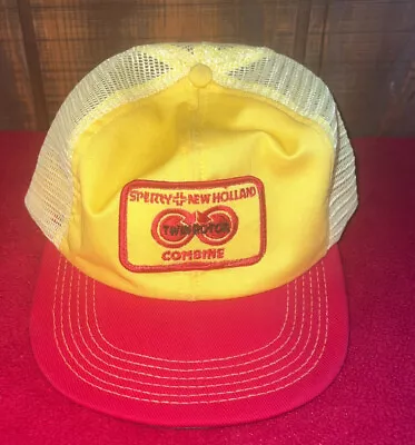 Vtg New Holland Sperry Twin Rotor Combine Trucker Hat Cap Snapback Made In USA • $50.80