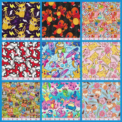 Fabric~pokemon~woven Quilting Cotton~fat Quarters-20+ Designs • $8.99