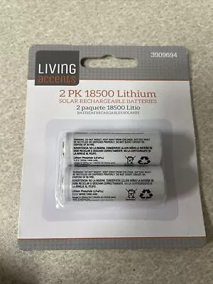 Living Accents 18500 Lithium Phosphate Battery 3.2V Solar Rechargeable • $12.25