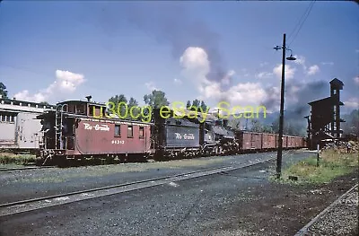 M Original Slide - D&RGW Rio Grande STEAM 493 Chama NM 1965 • $4.99