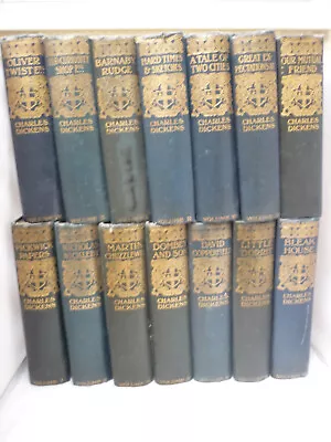 Works Of Charles Dickens - London Edition - Colour Plts - 14 Volumes • £76