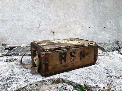 Antique Wooden Crate Box - Military RSG • £75