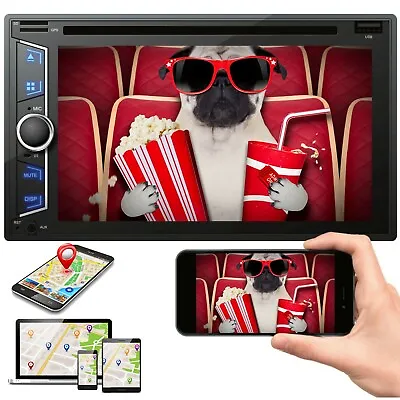 200w 2Din Car 6.2  DVD CD Touch Screen Radio Mirror Link For Android & IOS NAVI • $94.99