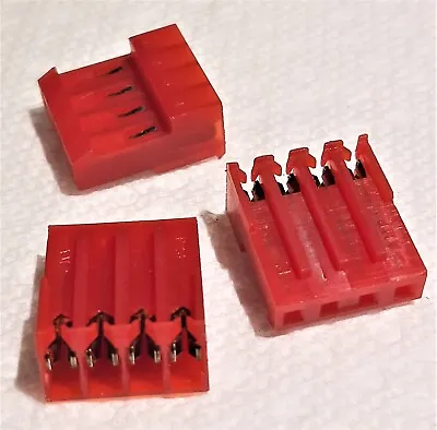 10 Pieces Of AMP/Tyco 3-640428-4 RED MTA156 4-PIN 18-22 AWG IDC Female Connector • $4.75