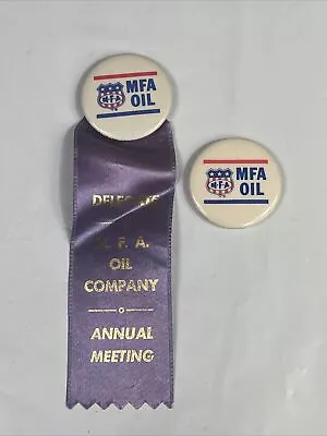 Vintage MFA Oil Buttons Missouri Farmers Association Oil Buttons (2) Gas Oil WOW • $24.99