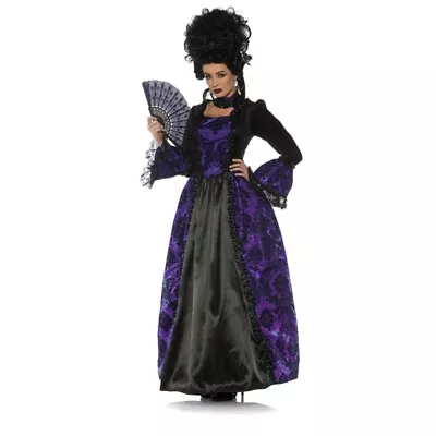 Eerie Marie Costume Dress Victorian Gothic Antoinette Black Purple Womens SM-XL • $36.95