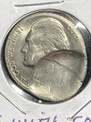 $44.95 • Buy Sharp (nd) Jefferson Nickel Mint Error- Huge Obverse Indent & Brockage Bu/ms/unc