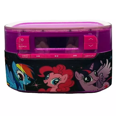 My Little Pony Bluetooth Speaker AM/FM Radio Dual Alarm Clock Purple Hasbro 2014 • $59.88