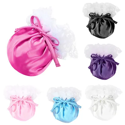 Men's Satin Drawstring Pouch Panties Sissy Crossdress C-String Thongs Underwear • £6.43