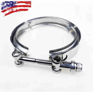 4  V-Band Clamp For Turbo Downpipe Exhaust Pipe Stainless Steel Universal • $11.39