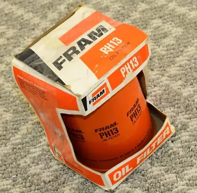 Vintage Fram PH13 Oil Filter Original Box Made In USA - NEW NOS - FAST SHIPPING • $13.88