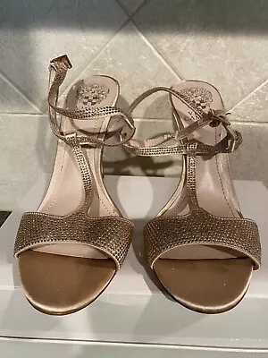 Vince Camuto Vero Cuoio Heels Size 7M Rose Gold • $14.99