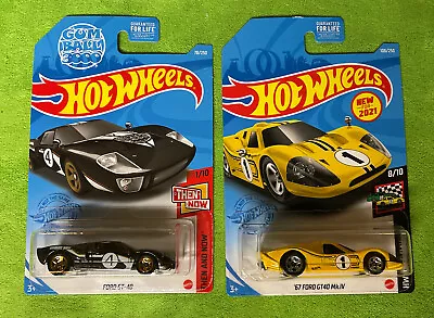 Hot Wheels￼ ‘67 Ford GT40 Mk.IV #106 8/10 Race Day 2021 BLACK FORD GT-4078/250 • $12.77