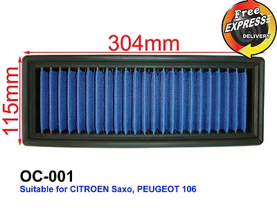 $59.90 • Buy High-Flow Drop-In Simota Air Filter For Citroen SAXO Peugeot 106 OC-001