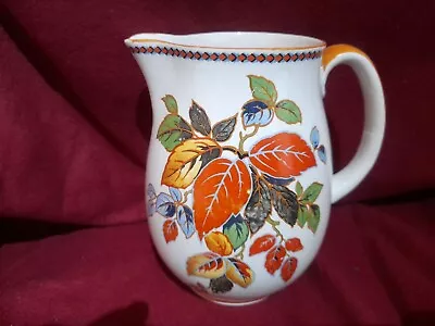 Antique Art Deco Keeling & Co Losol Ware Pottery Jug Autumn Leaves 16.5cm • £14.99