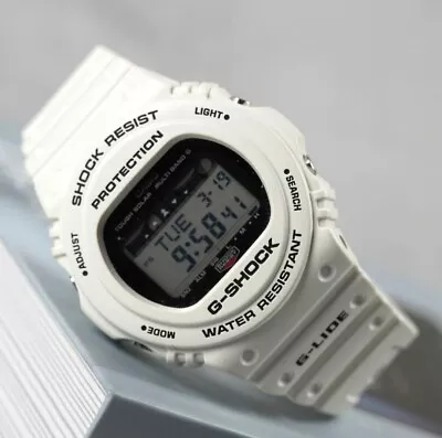 Casio G-SHOCK GWX-5700CS-7JF G-LIDE Solar Atomic Radio White Watch • $96.98