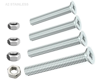£100.99 • Buy M2. Countersunk A2 Stainless Machine Screws Pozi Bolts And Nuts