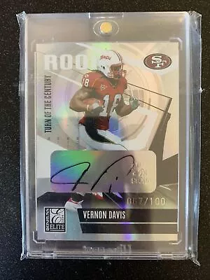 2006 Donruss Elite Turn Of The Century Signatures Vernon Davis Rookie Auto /100 • $19.99