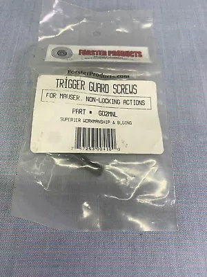 Mauser Trigger Guard Screw Set - Non Locking Actions - Forester Products Gd2mnl • $19.99