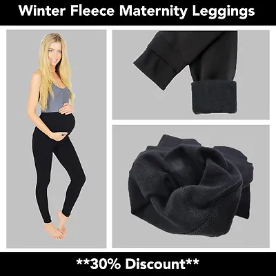 £7.99 • Buy  Womens Ladies Maternity Winter Fleece Thermal Warm Thick Full Length Leggings 