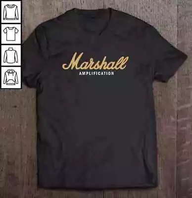 New Marshall Amplification Amplifier Logo Cotton Black T-Shirt • $22.99