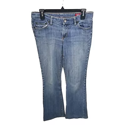 X2 Denim Laboratory Womens Size 10 Blue Solid Flare Leg Jeans • $12.99