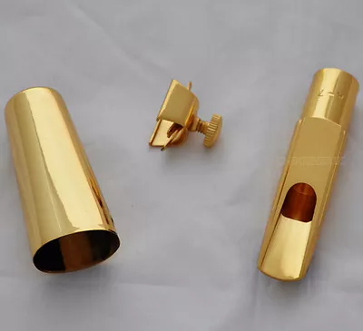 High Grade Metal Saxophone Mouthpiece For Eb Alto Sax Gold Plated MPC Size 5-9 • $29.90